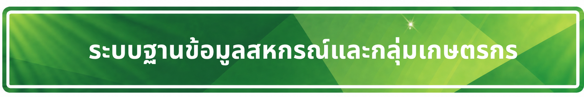 ระบบฐานข้อมุลสหกรณ์